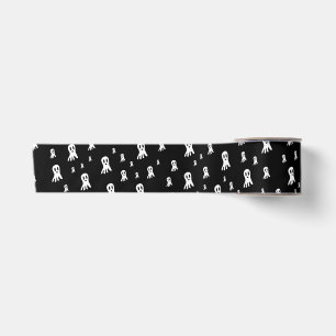 Dark Halloween Ghosts  Satin Ribbon