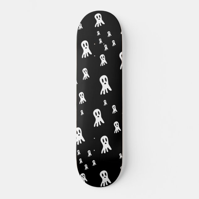 Dark Halloween Ghosts  Skateboard (Front)