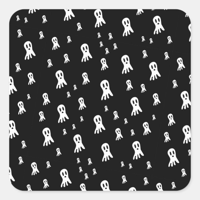 Dark Halloween Ghosts  Square Sticker (Front)