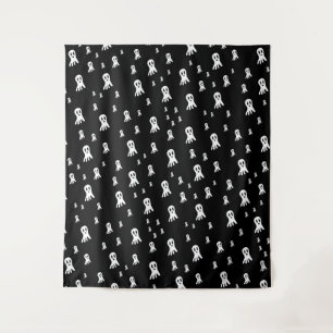 Dark Halloween Ghosts Tapestry