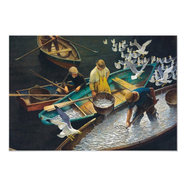 Dark Harbour Fishermen by Newell Convers Wyeth Photo Print (Front)
