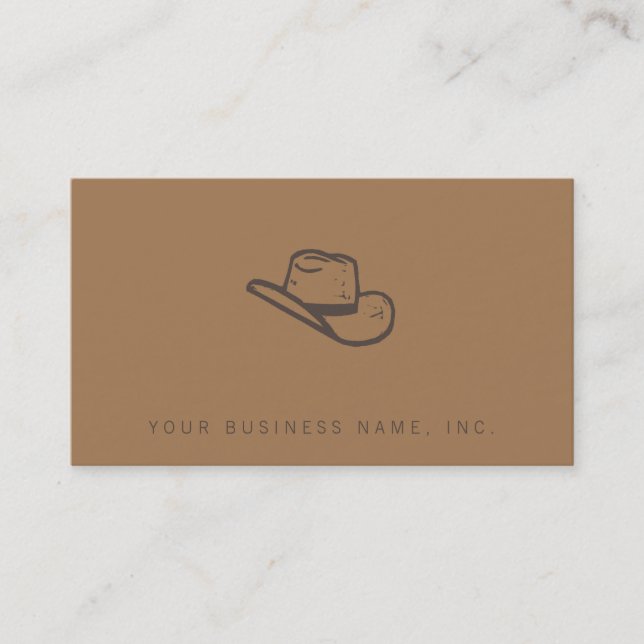 Dark Hat Letterpress Style Business Card (Front)