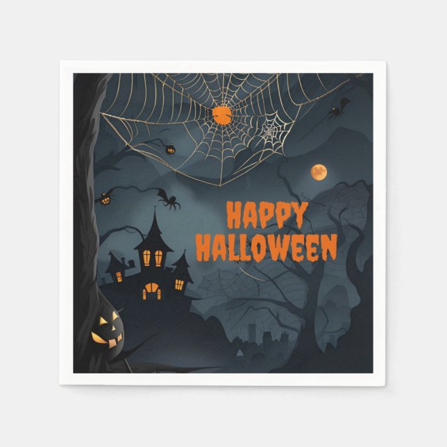 Dark Haunted Night Napkin (Front)