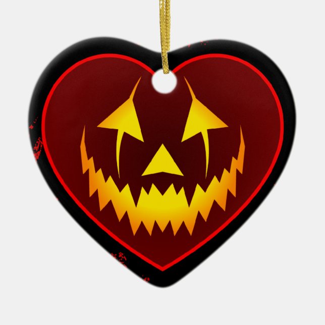 Dark Heart Jack O' Lantern Ornament (Front)