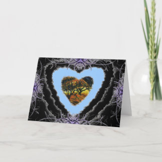 Dark Heart Valentine Romance Love Card