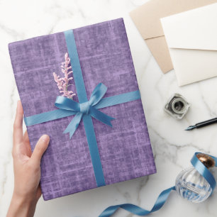 Dark Heather Purple Linen Wrapping Paper