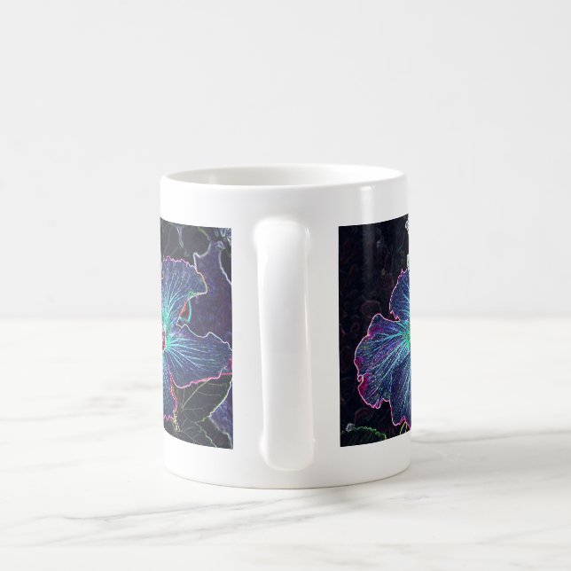 Dark Hibiscus Coffee Mug (Handle)