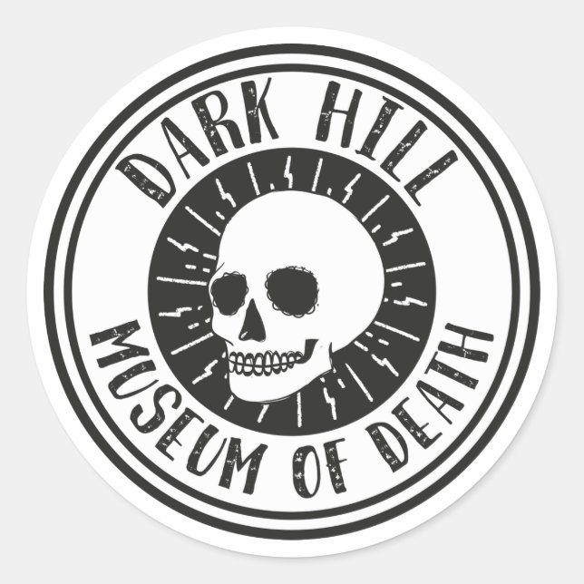 Dark Hill Museum of Death Skull Sticker (Front)