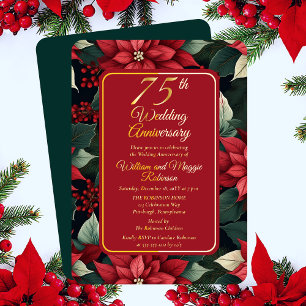 Dark Holiday Floral 75th Wedding Anniversary Party
