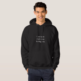 Dark Hoodie with White Letters