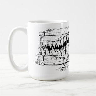 Dark Horror Illustration – Surreal Monster Chest  Coffee Mug