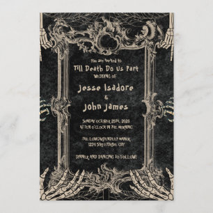 Dark Horror Till Death Do Us Part Wedding Invitation