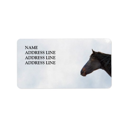 Dark Horse and Sky - Western Return Address Address Label