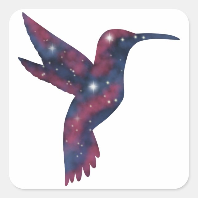 Dark Hummingbird Starscape Sticker (Front)