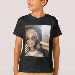 Dark Humor Doll Smoking Selfie Parody T-Shirt