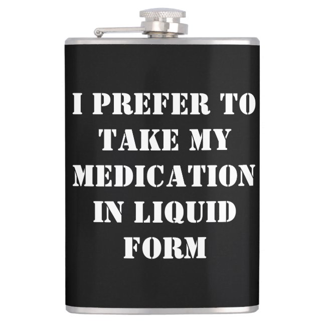 Dark Humor Flask by Skullnskin / J. H. Thornton (Front)