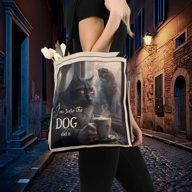 Dark Humour Funny Cats Tote Bag (Creator Uploaded)