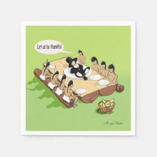 Dark Humour Funny Native American Thanksgiving Napkin