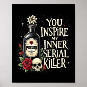 Dark Humour Poison Bottle Gothic Halloween Aesthet Poster