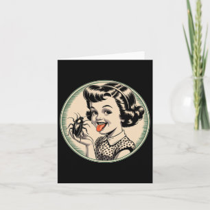 Dark Humour Vintage Retro Funny Clic - Bug Licker Card