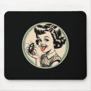Dark Humour Vintage Retro Funny Clic - Bug Licker Mouse Mat