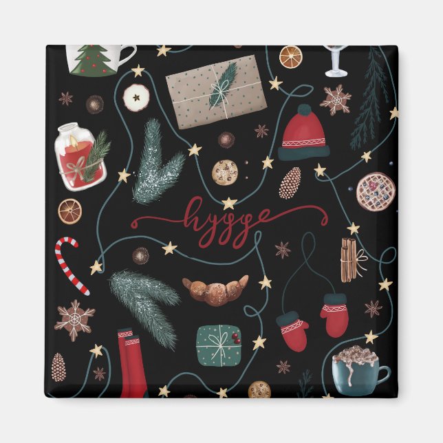 Dark Hygge Christmas Poster Magnet (Front)