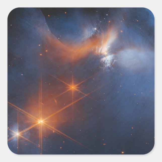 Dark Icy Molecular Cloud | JWST Square Sticker (Front)