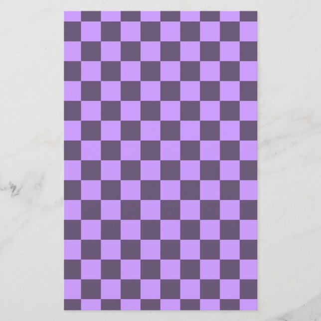 Dark Indigo and Pale Violet Chequerboard (Front)