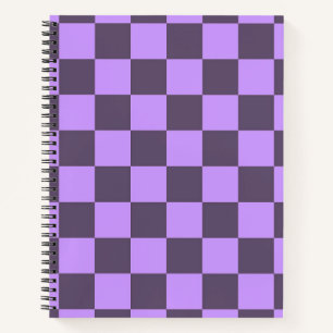 Dark Indigo and Pale Violet Chequerboard Notebook