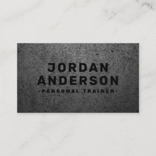 Dark industrial concrete bold masculine business card
