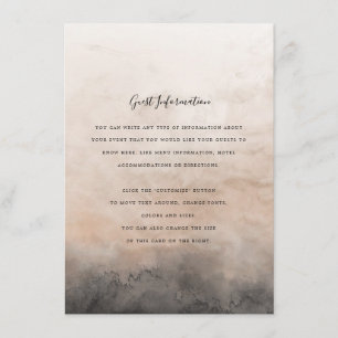Dark Ink Wedding Insert