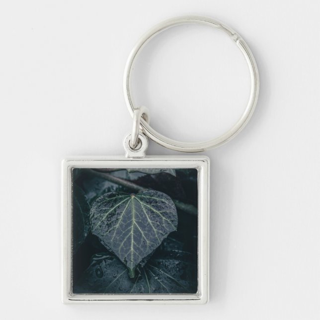 Dark Ivy Nature Photo Key Ring (Front)
