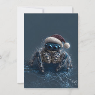 Dark Jumping Spider Christmas Cards