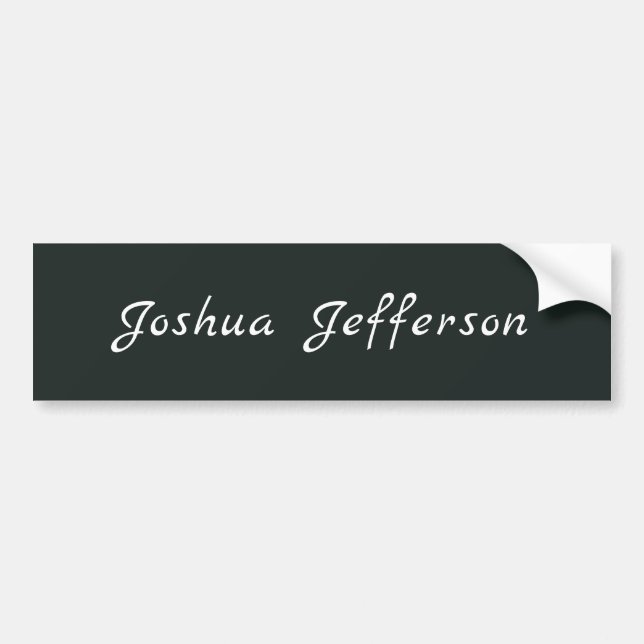 Dark Jungle Green Professional Creative Plain Bumper Sticker (Front)