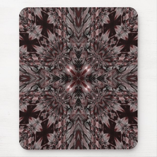 Dark kaleidoscope design mouse mat (Front)