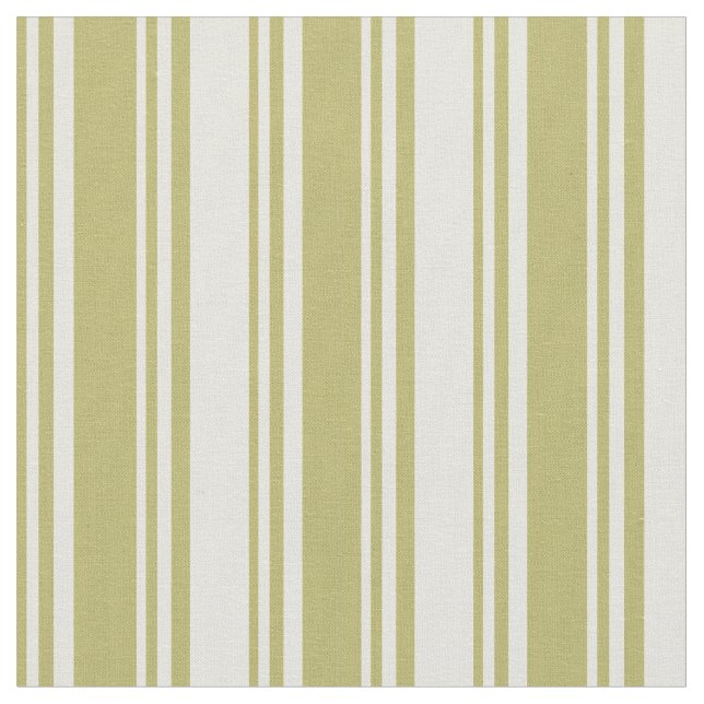 Dark Khaki and Beige Coloured Lines Fabric (Close Up)