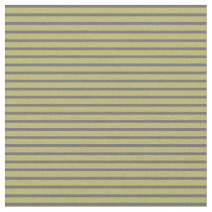 Dark Khaki and Dim Grey Stripes/Lines Pattern Fabric