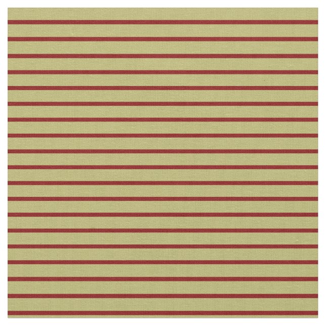 Dark Khaki and Maroon Stripes Fabric (Close Up)