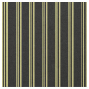 Dark Khaki & Black Lined/Striped Pattern Fabric