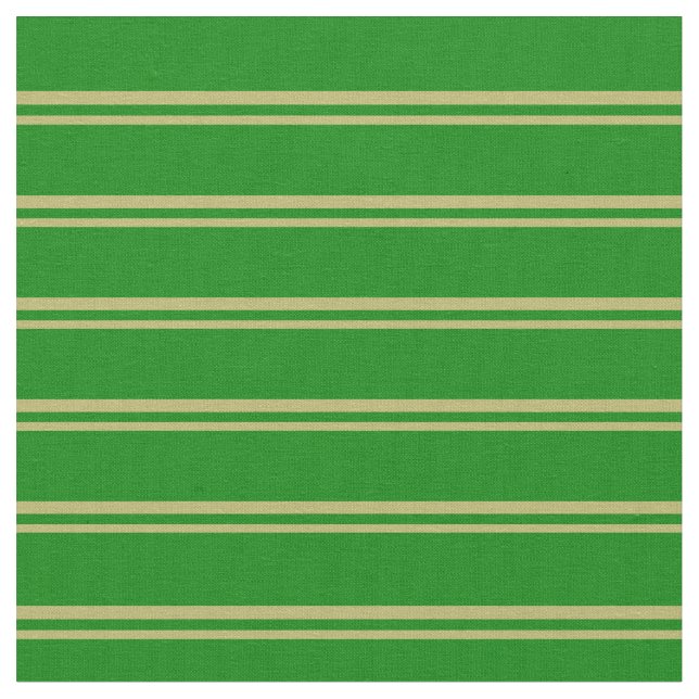Dark Khaki & Green Coloured Stripes/Lines Pattern Fabric (Close Up)