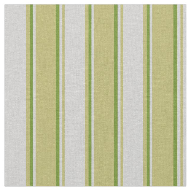 Dark Khaki, Light Grey & Green Lined Pattern Fabric (Close Up)