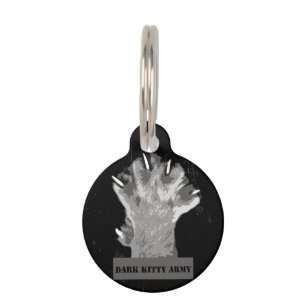 Dark Kitty Army Cat ID Tag