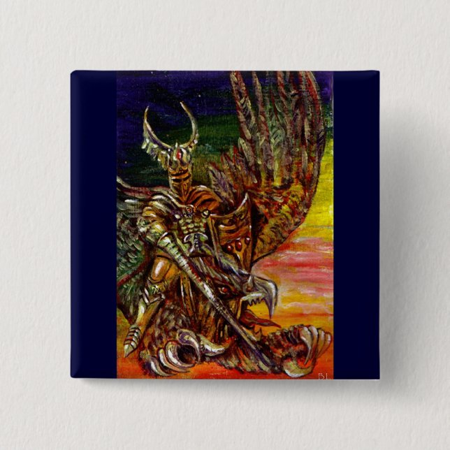 DARK KNIGHT 15 CM SQUARE BADGE (Front)