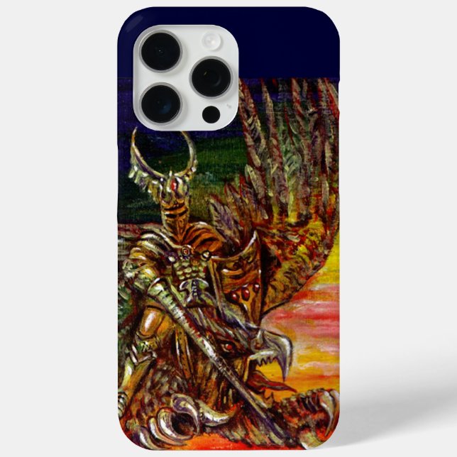 DARK KNIGHT AND DRAGON Fantasy Case-Mate iPhone Case (Back)