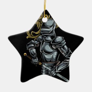 Dark Knight Armour Ceramic Tree Decoration