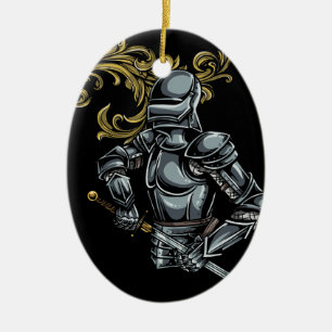 Dark Knight Armour Ceramic Tree Decoration