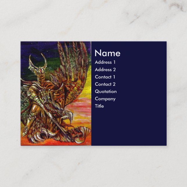 DARK KNIGHT Blue Business Card (Front)