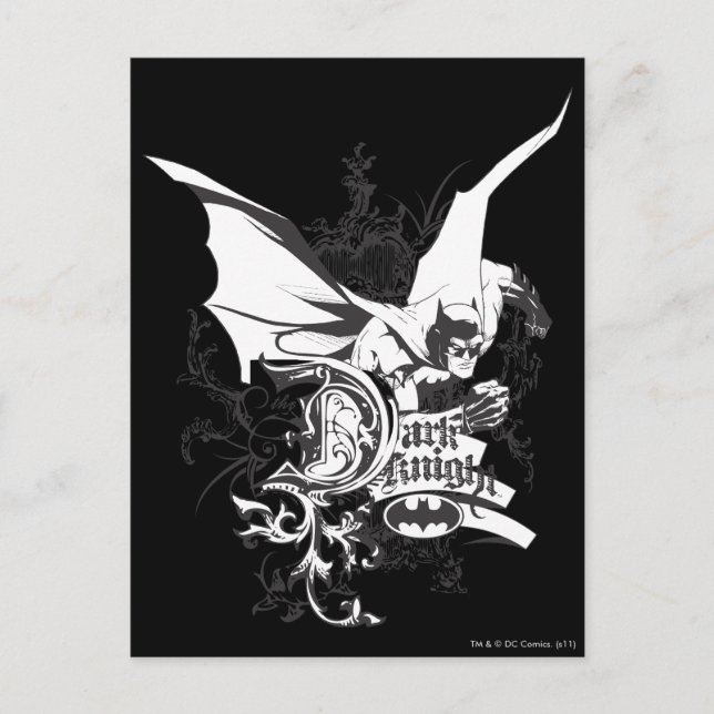 Dark Knight Logo Detailed Postcard (Front)