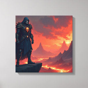 Dark Knight of Flame Canvas Print