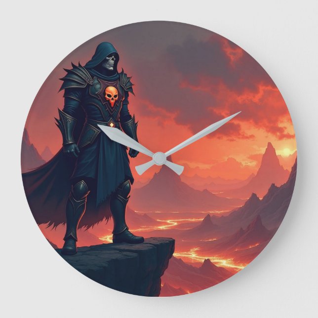 Dark Knight of Flame Large Clock (Front)